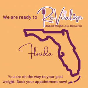 Graphic showing that ReVitalize medical weight loss is available in Florida