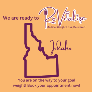 Graphic showing that ReVitalize medical weight loss is available in Idaho